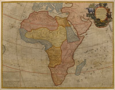 Karte von Afrika, veröffentlicht 1700, Paris von Guillaume Delisle